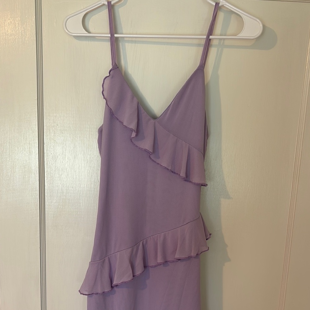 Lavender Ruffle Dress - Picture 2 of 3